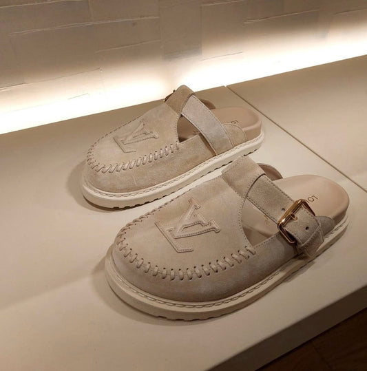 BEIGE AZURA MULES