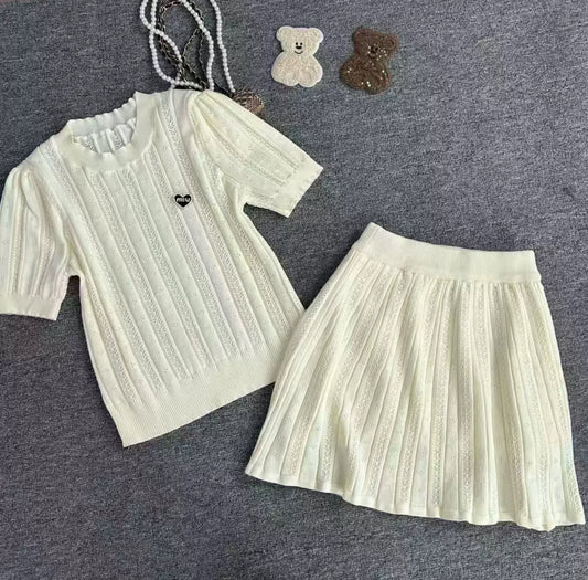MIUE HEART SKIRT SET