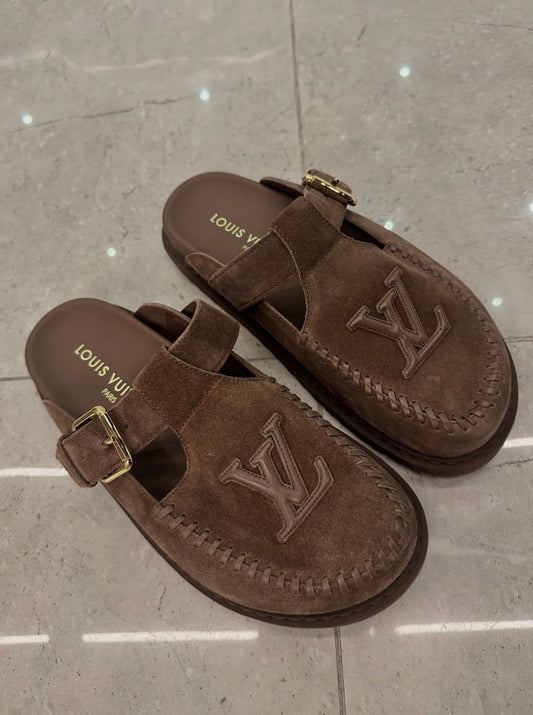 BROWN AZURA MULES