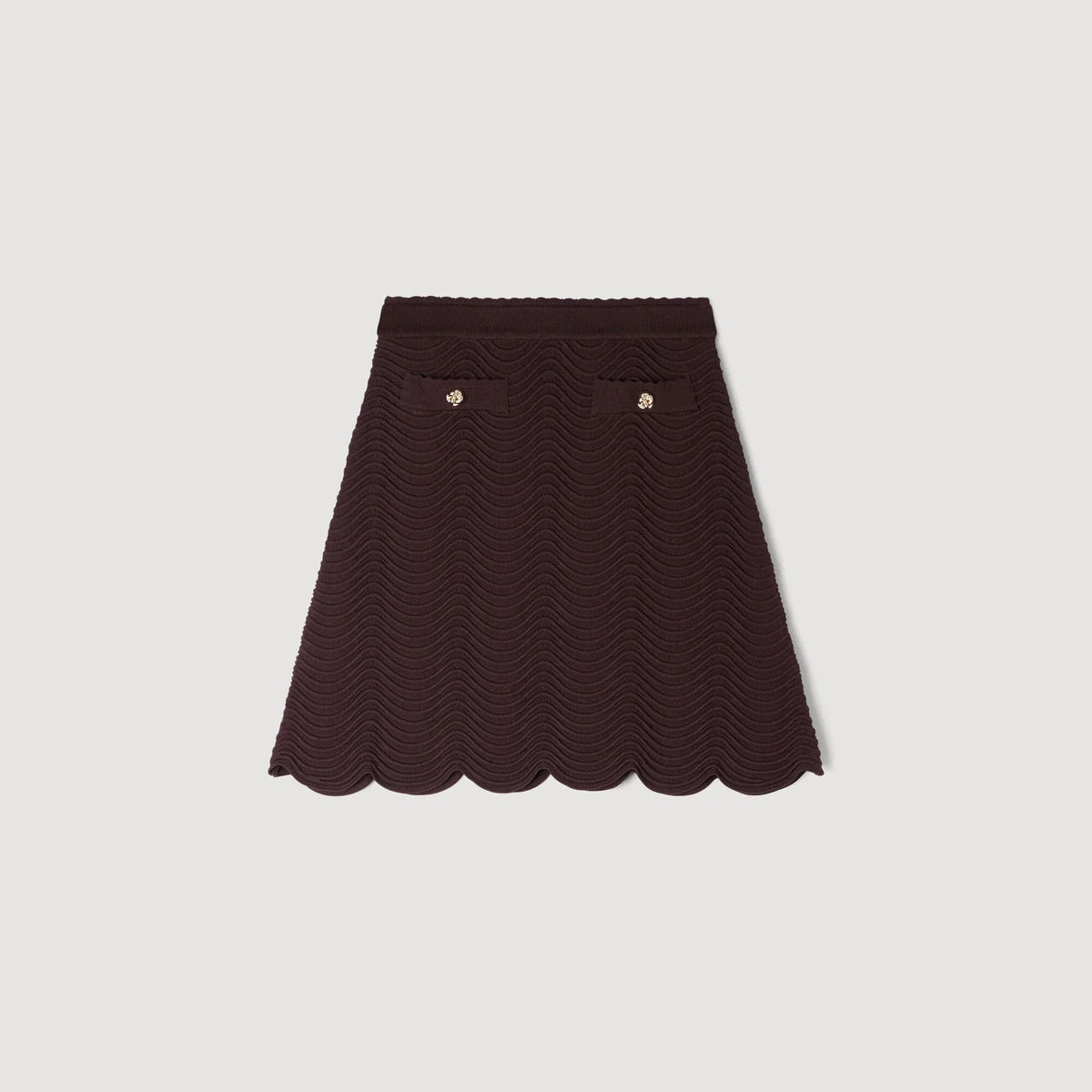 SANDRA KNIT SKIRT BROWN