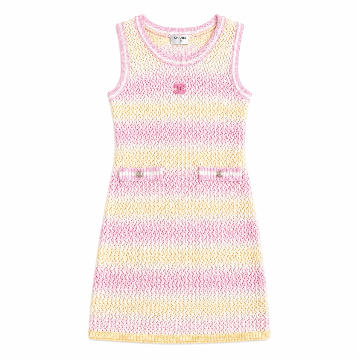 pink yellow dress
