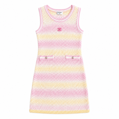 pink yellow dress