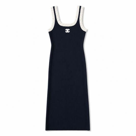 C LONG NAVY DRESS