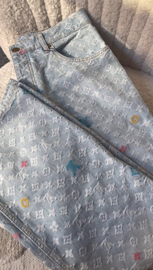 Monogram light jeans