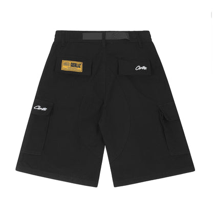 Cargo Black Yellow Shorts