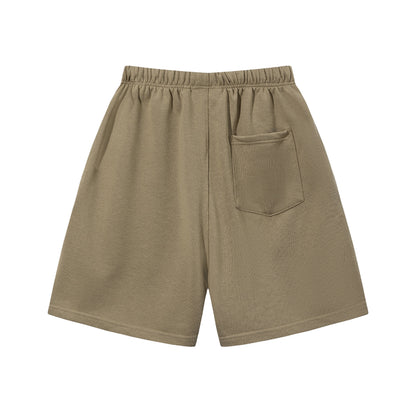 Soft Relaxed Fit Cotton Brown Shorts